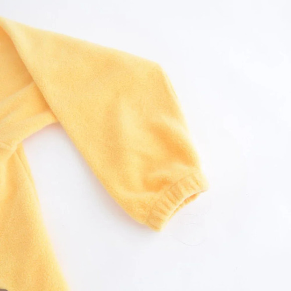 VTG 90S Andy's Sportswear Yellow And Black Zip Up  San Diego Ca Fleece Sweater M - Picture 4 of 9